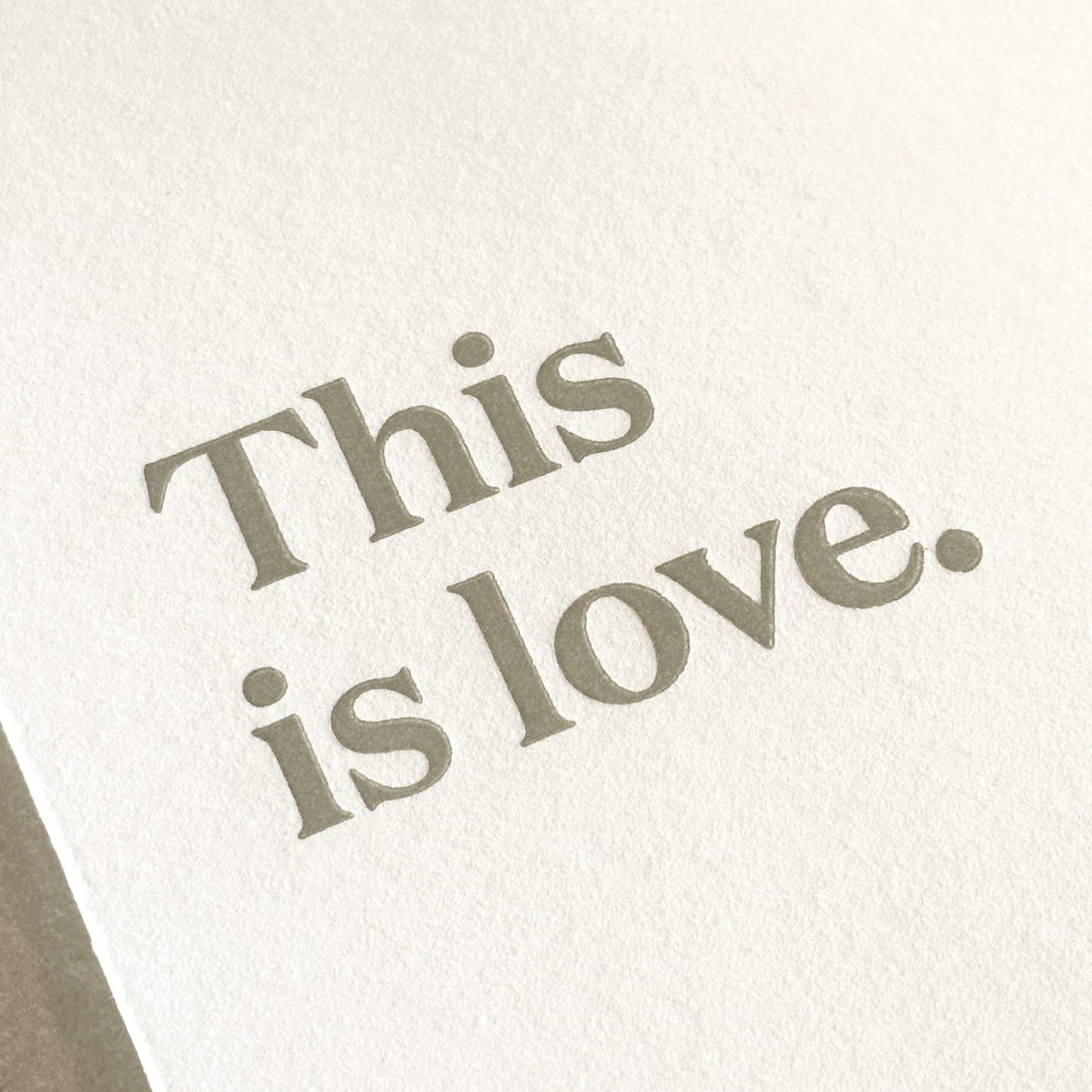 This is Love Letterpress Card