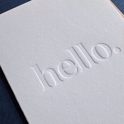 Hello Letterpress Card