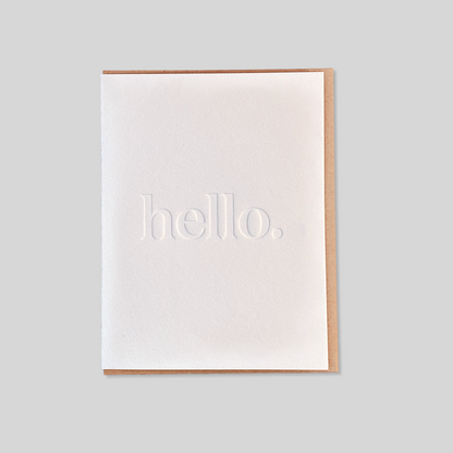 Hello Letterpress Card