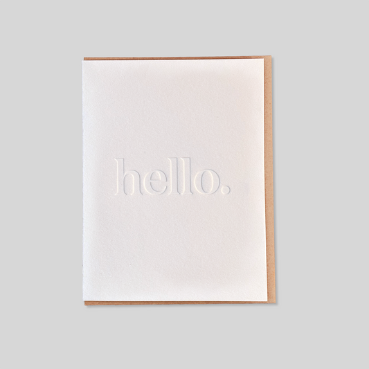 Hello Letterpress Card