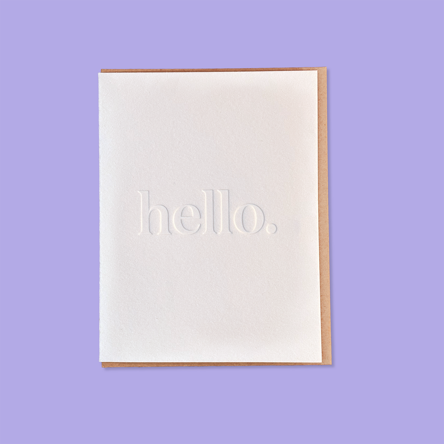Hello Letterpress Card