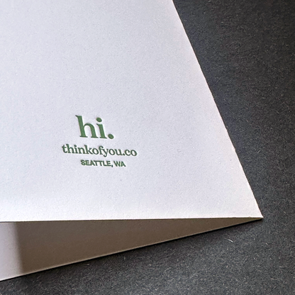 Hello Letterpress Card
